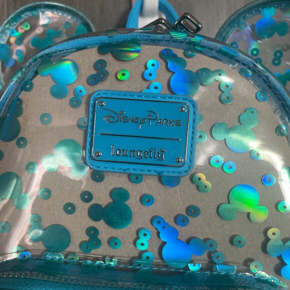 ✨ Disney Parks Loungefly Mickey Sequin Confetti Mini Backpack NWT - Picture 2 of 6